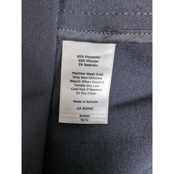 Talbots Hollywood Dark Navy Stretch Dress Pants Trousers Straight Leg 12 - Picture 6 of 9